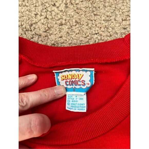 Vintage Disney Blue Embroidered Mickey American Flag t Shirt 4th July medium - Picture 2 of 2